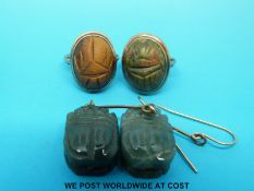 Two yellow metal rings marked 10k,