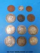 A collection of Victorian and Georgian crowns