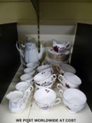 A quantity of Royal Albert Silver Maple tea ware and a quantity of further tea ware