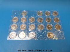 Twenty 2011 uncirculated silver Britannias