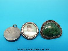 A hallmarked silver locket,