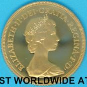 A 1980 cased proof gold full sovereign with certificate