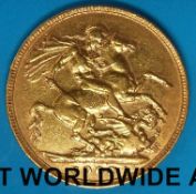 A 1903 Edward III gold full sovereign,