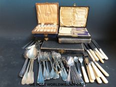 A quantity of silver plated flat ware,