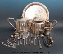 A hallmarked silver watch chain, Metropolitan whistle, Dowty 20 year badge,