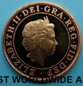 A 1999 cased gold proof Rugby World Cup £2 coin, 15.