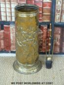 A brass stick stand (H55cm)