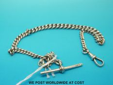 A hallmarked silver Albert (35g)