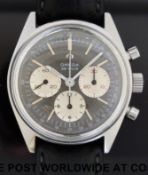 Omega De Ville gentleman's chronograph wristwatch with champagne dials and markers and two tone