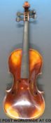 A 20thC violin labelled Schuster & Co Markneukirchen (35.