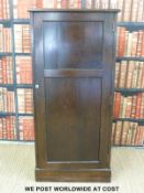 A mahogany shoe cupboard with filled brass rails to take approximately 15-20 pairs of shoes over