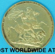 A cased George IV 1821 gold full sovereign,