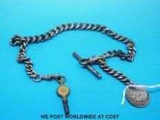 A graduated hallmarked silver Albert