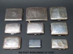 Nine cigarette and similar cases (678g)