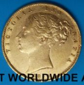 An 1854 first reverse bun head Victoria gold full sovereign