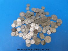 Approximately 500g of pre 1947 UK silver coinage