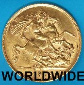 A 1912 gold half sovereign