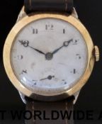 Longines 9ct gold gentleman's wristwatch with subsidiary seconds dial,