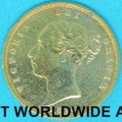 An 1878 Victoria young head gold half sovereign die no 24,