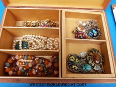 A quantity of jewellery to include silver pendants, silver rope twist necklace,