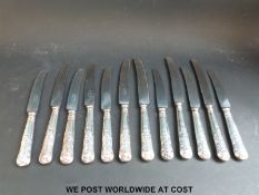 Twelve Kings pattern knives by Arthur Price