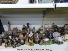 A large quality of resin figures including Border Fine Arts,