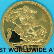 A 1980 proof gold full sovereign