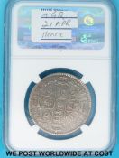A fine 1670 Charles II half crown in NGC capsule,