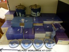 A collection of Wedgwood to include Jasperware biscuit barrels