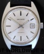 Garrard gentleman's automatic wristwatch with date aperture, luminous hands and baton markers,