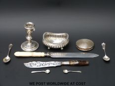 A Victorian hallmarked silver open salt,