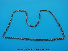 A 9ct gold belcher chain necklace, originally an Albert (47.