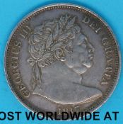 An 1817 bull head George III half crown VF