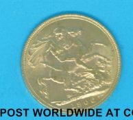 A 1906 Edward VII gold full sovereign