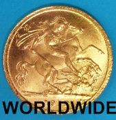 A 1912 gold half sovereign