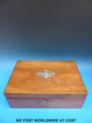 A rosewood box with abalone inlay