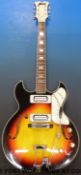 A 1967 Greco 950 guitar in sunburst finish,