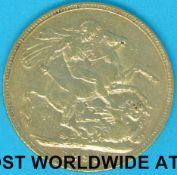 A cased 1899 Victoria veiled head gold full sovereign,