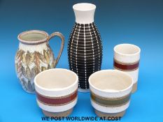 A collection of 1960s-1970s Denby including a jug signed Glyn Colledge,