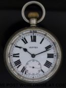 A Vertex gentleman's nickel cased pocket watch with keyless movement B.R.