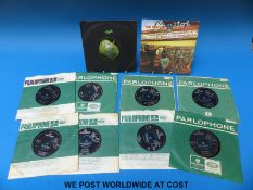 Ten Beatles 7” singles,