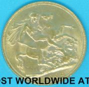 A 1908 Edward VII gold full sovereign
