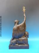 After Louis Julien (Jules) Franceschi (1825 - 1893) Egyptian revival patinated and gilded bronze