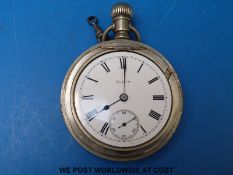 Two white metal pocket watches marked 935 and one marked T.