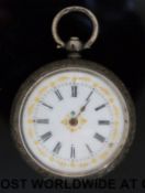 A continental ladies' fob watch marked 935