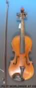 An anonymous violin and bow in a case (35.