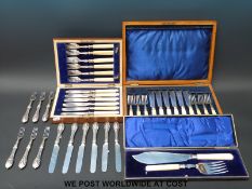 A quantity of cased silver,