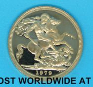 A 1979 gold full sovereign unc