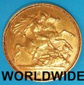 A 1902 gold half sovereign
