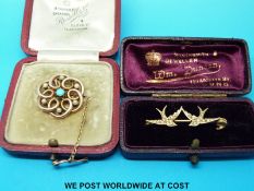 Two Edwardian brooches,